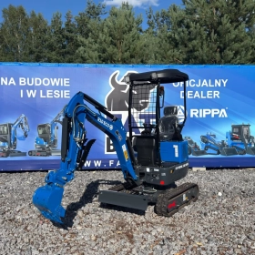 Minikoparka Rippa R10 ECO - 1000kg - Kubota - Transport Gratis - Ramię skrętne - Kciuk hydrauliczny - Szybkozłącze