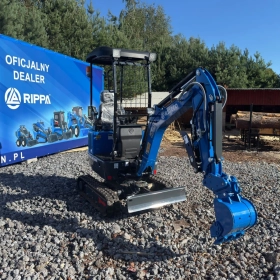 Minikoparka Rippa R10 ECO - 1000kg - Kubota - Transport Gratis - Ramię skrętne - Kciuk hydrauliczny - Szybkozłącze