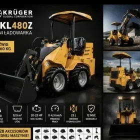 Miniładowarka KRÜGER XKL480Z | 560 kg | NOWY MODEL 2026 | 24 700 zł