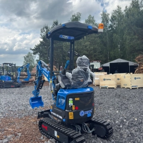 Minikoparka Rippa R13 PRO - 1320kg - TRANSPOR GRATIS - Kubota - Ramię skrętne - Kciuk hydrauliczny - Szybkozłącze hydrauliczne
