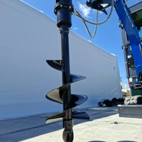 WIERTNICA HYDRAULICZNA Ø30 FI30 DO KOPARKI MINIKOPARKI || dopasujemy mocowanie do Twojej maszyny! || zęby widiowe  ŚWIDER ZIEMNY DO GRUNTU WIERTŁO 