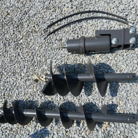WIERTNICA HYDRAULICZNA Ø30 FI30 DO KOPARKI MINIKOPARKI || dopasujemy mocowanie do Twojej maszyny! || zęby widiowe  ŚWIDER ZIEMNY DO GRUNTU WIERTŁO 