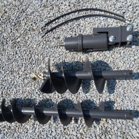 WIERTNICA HYDRAULICZNA Ø30 FI30 DO KOPARKI MINIKOPARKI || dopasujemy mocowanie do Twojej maszyny! || zęby widiowe  ŚWIDER ZIEMNY DO GRUNTU WIERTŁO 
